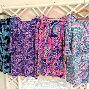 Lilly Pulitzer (4 bundle)Dresses. Size M 6-7. Knit Jersey printed.